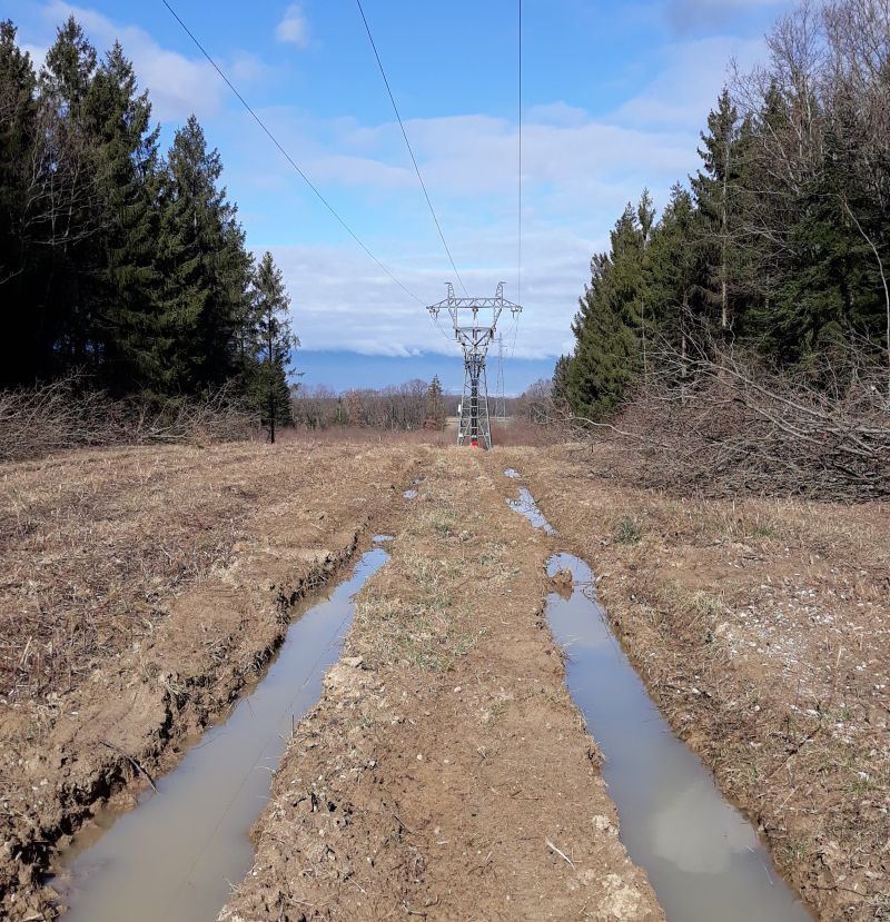 Sites sous réseaux aériens