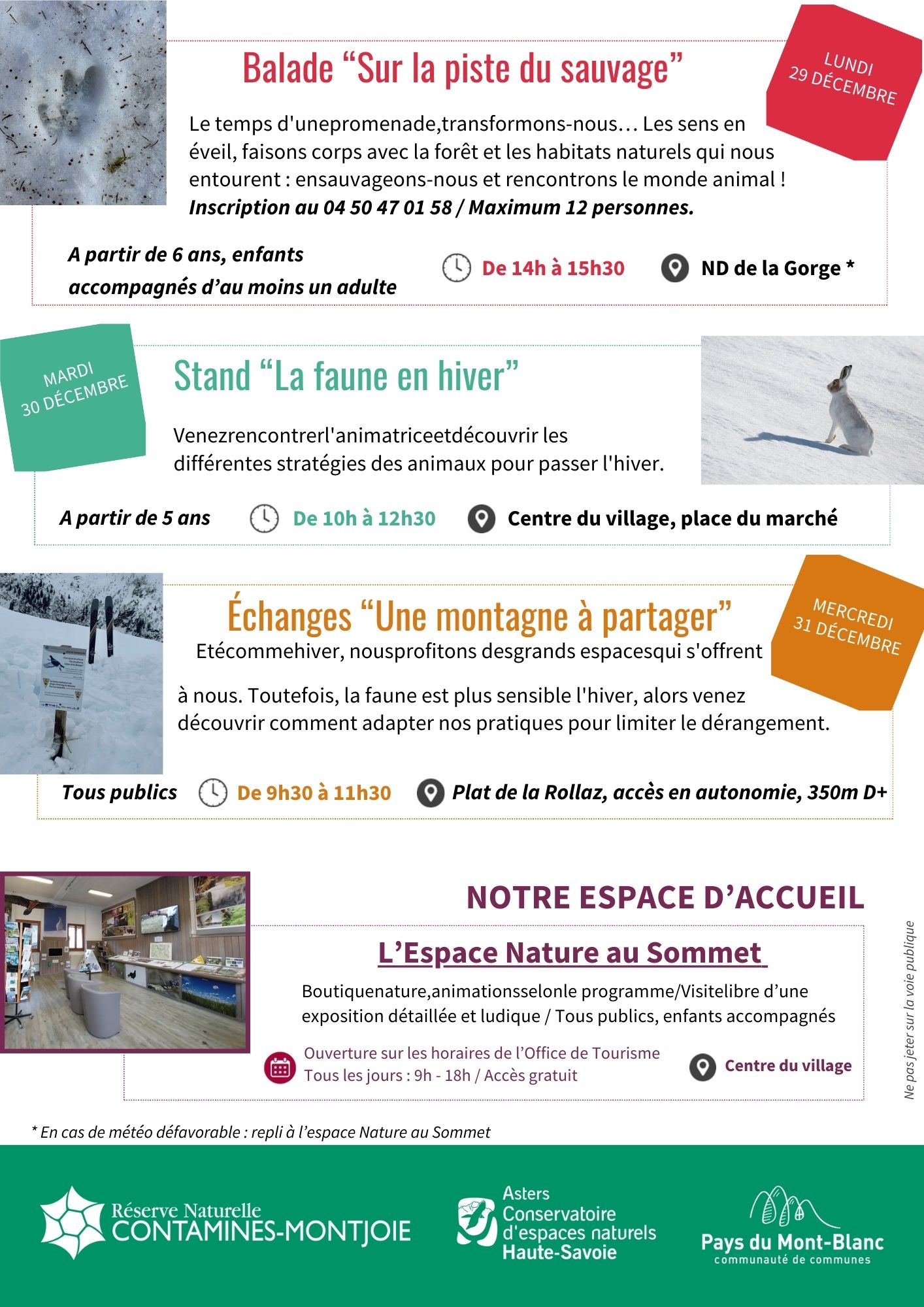 Programme d’animations de la RN Contamines-Montjoie Noël-3